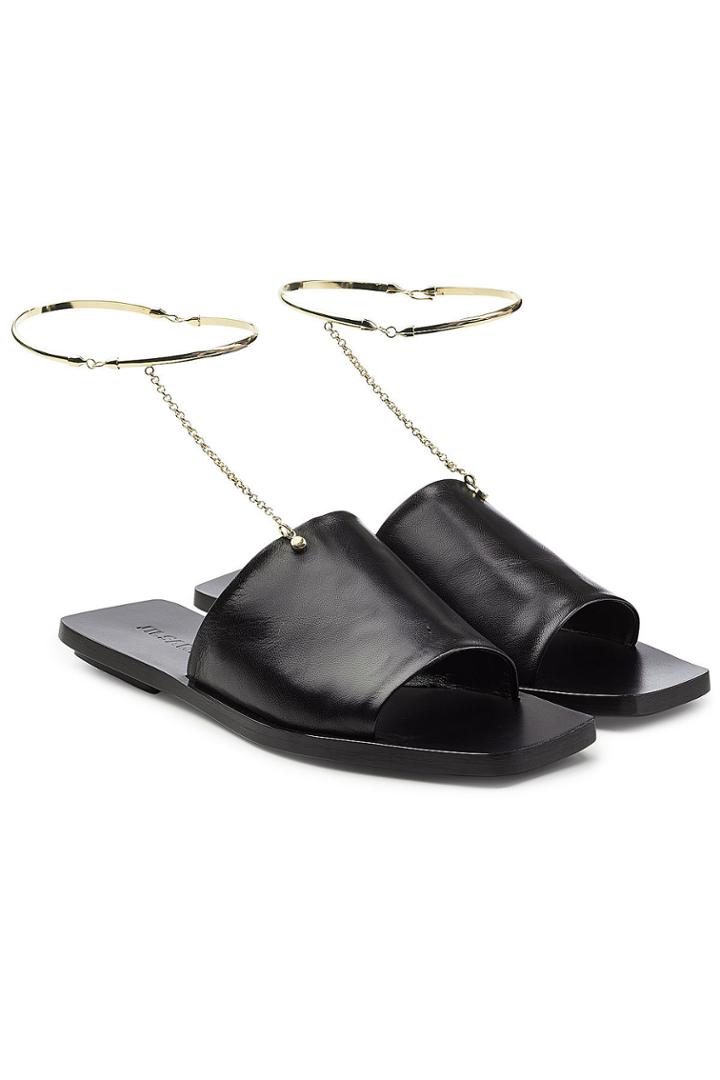 Jil Sander Jil Sander Tripon Leather Sandals With Chains