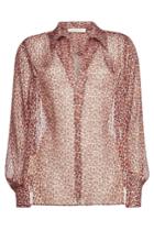 Philosophy Di Lorenzo Serafini Philosophy Di Lorenzo Serafini Animal Print Silk Blouse With Metallic Thread