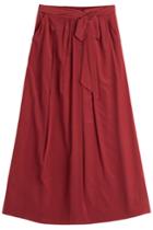 Dkny Dkny Silk Wrap Maxi Skirt - Red