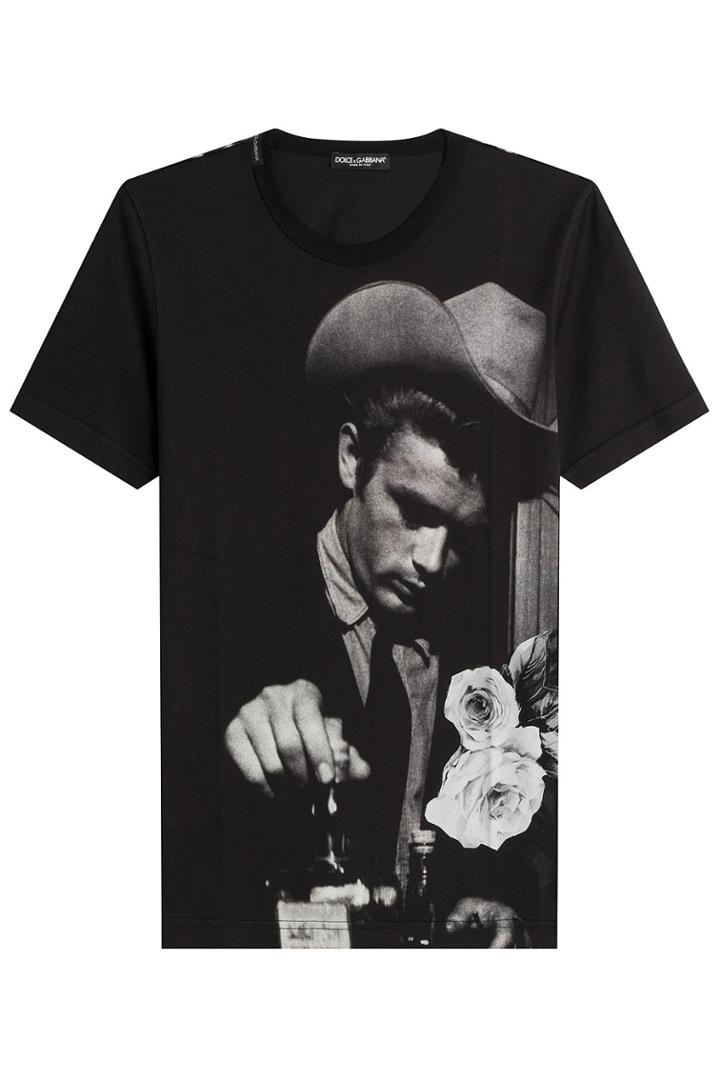 Dolce & Gabbana Dolce & Gabbana Printed Cotton T-shirt - Black