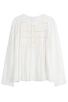 See By Chloé See By Chloé Cotton Peasant Top With Pleating