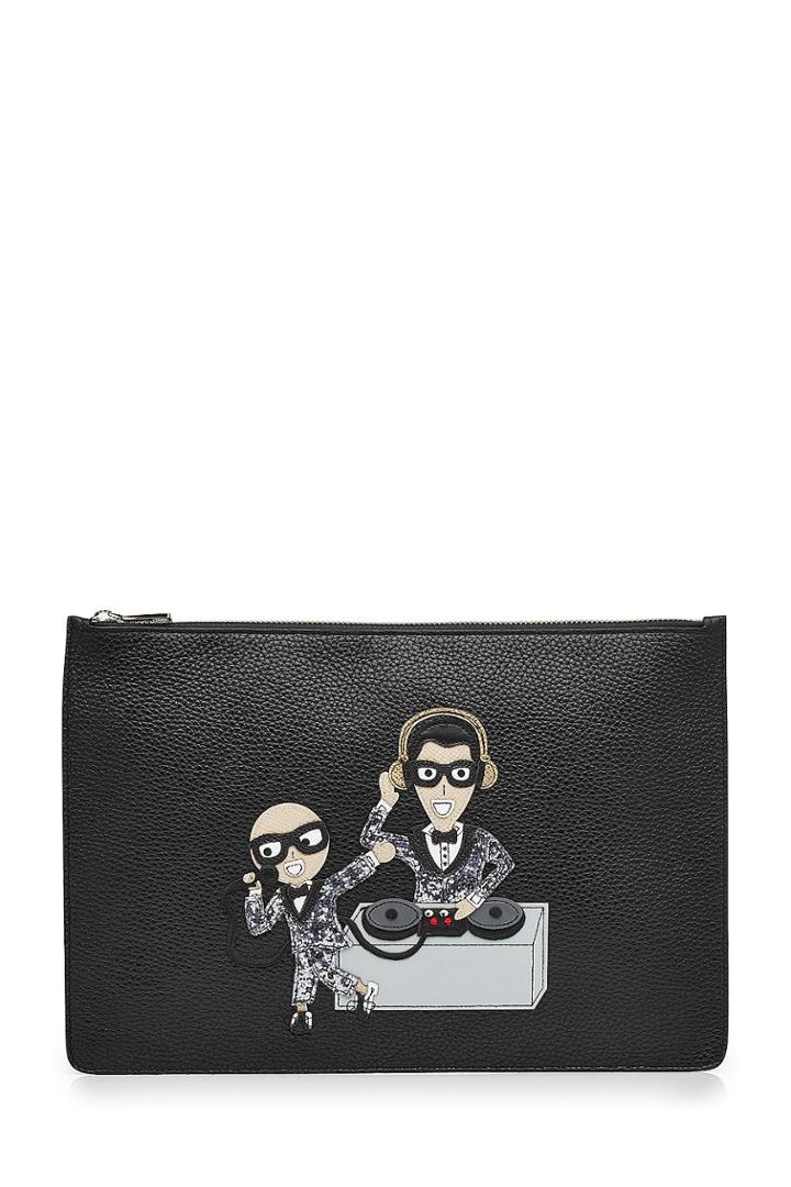 Dolce & Gabbana Dolce & Gabbana Zipped Leather Pouch