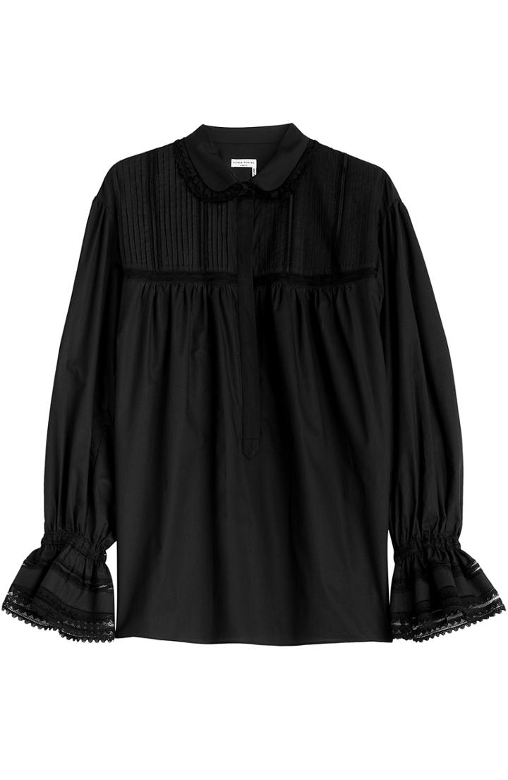 Sonia Rykiel Cotton Blouse With Cut Out Inserts