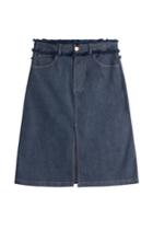 See By Chloé See By Chloé Jean Skirt With Fringed Waistband