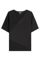 Dkny Dkny Geometric Short Sleeve Top - Black