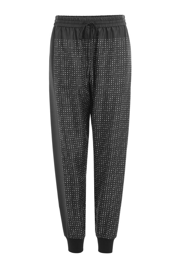 Dkny Dkny Printed Silk Pants - Black