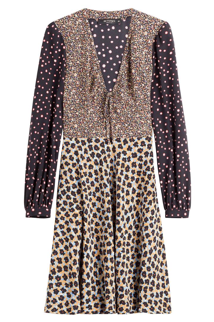 Etro Etro Mixed Print Silk Dress - Multicolor