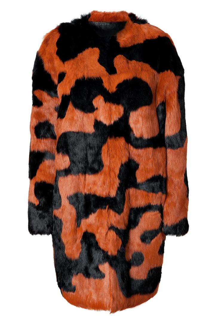 Diane Von Furstenberg Diane Von Furstenberg Rabbit Fur Coat - Multicolor