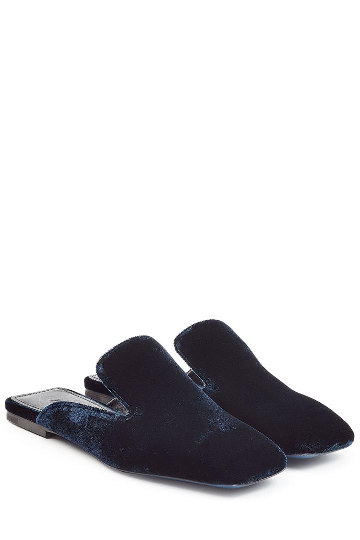Jil Sander Jil Sander Velvet Slip-ons - Blue