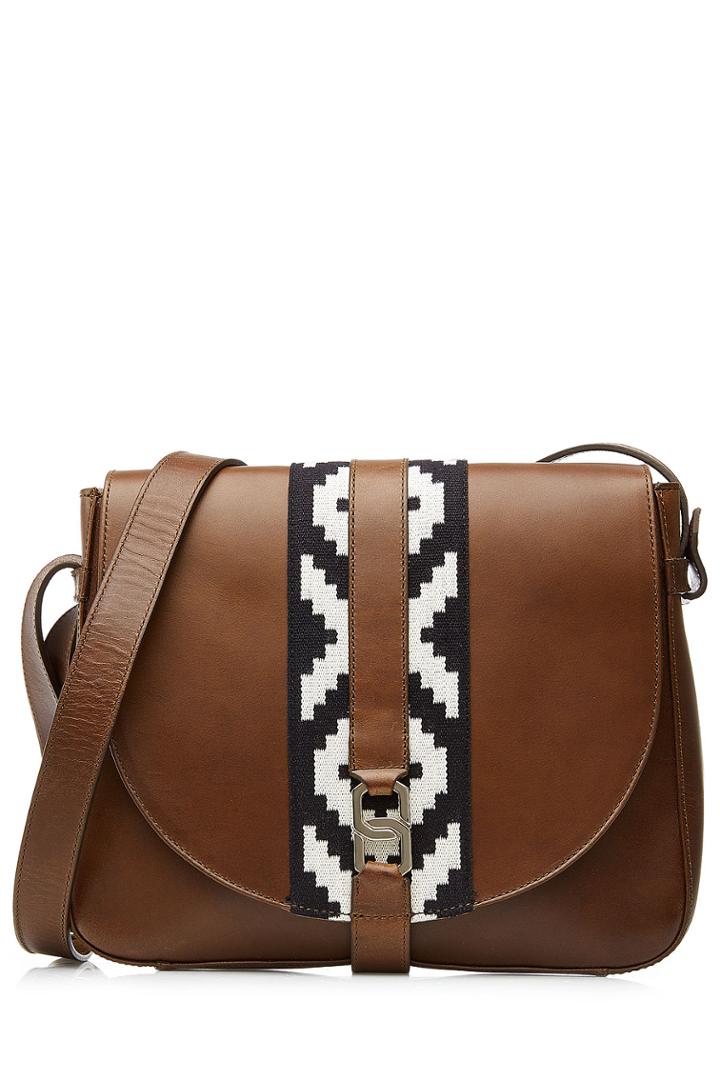 Vanessa Seward Vanessa Seward Shoulder Bag With Contrast Fabric Panel - Brown