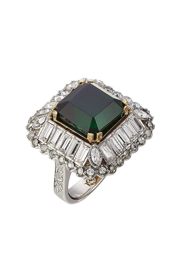 Alexander Mcqueen Alexander Mcqueen Jeweled Cocktail Ring - Multicolored