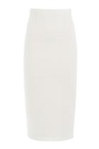 Roland Mouret Roland Mouret Woven Pencil Skirt - White