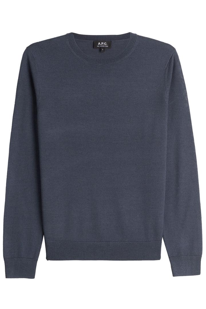 A.p.c. A.p.c. Merino Wool Pullover With Silk - Blue
