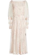 Red Valentino Red Valentino Printed Dress With Tulle And Silk