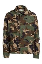 Off White Off White Printed Cotton Jacket - Green