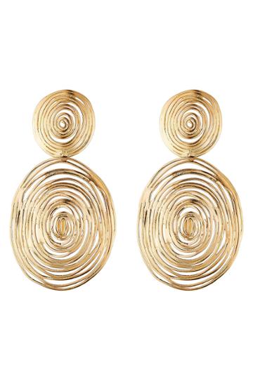Gas Bijoux Gas Bijoux 24kt Gold Plated Wave Large Earrings