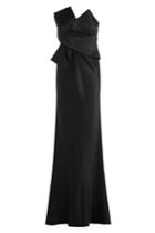 Alexander Mcqueen Alexander Mcqueen Silk Floor Length Gown - Black