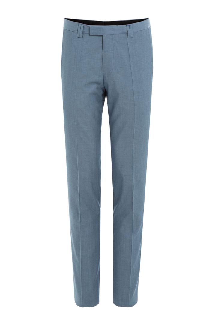 Hugo Hugo Wool Pants With Mohair - Blue