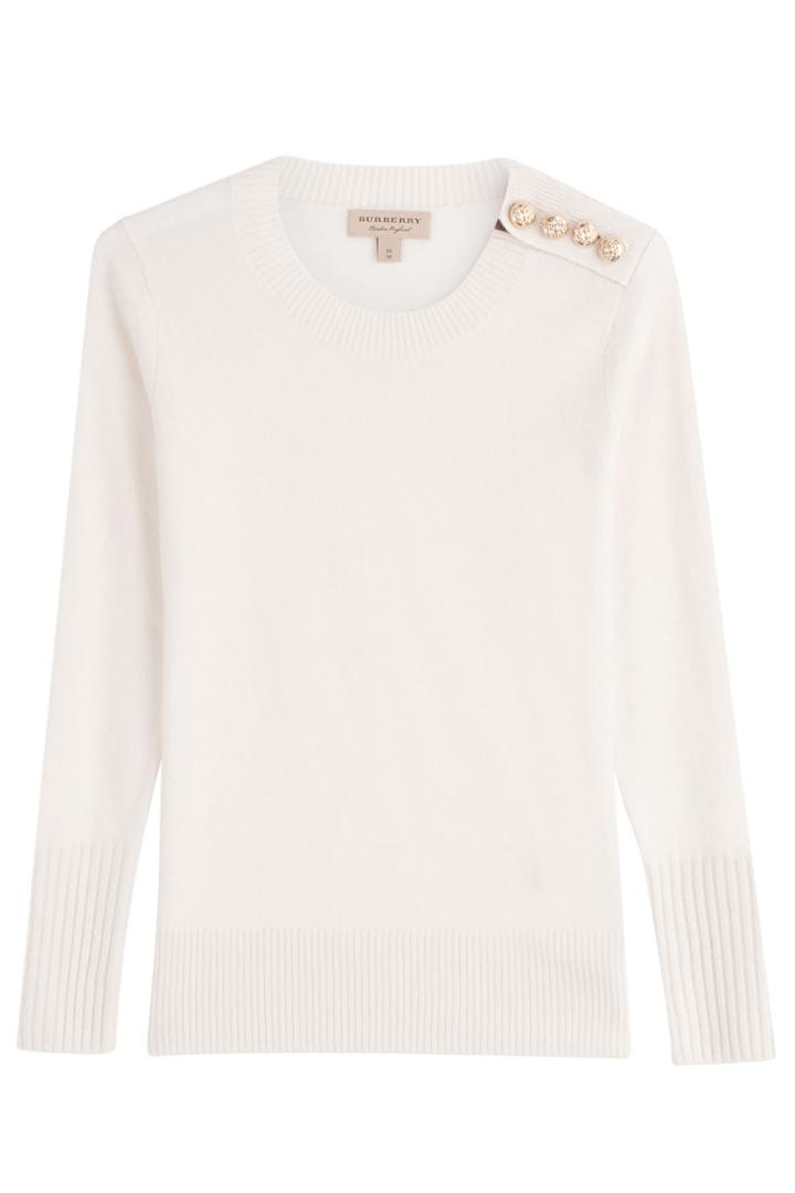 Burberry London Burberry London Cashmere Pullover With Gilded Buttons