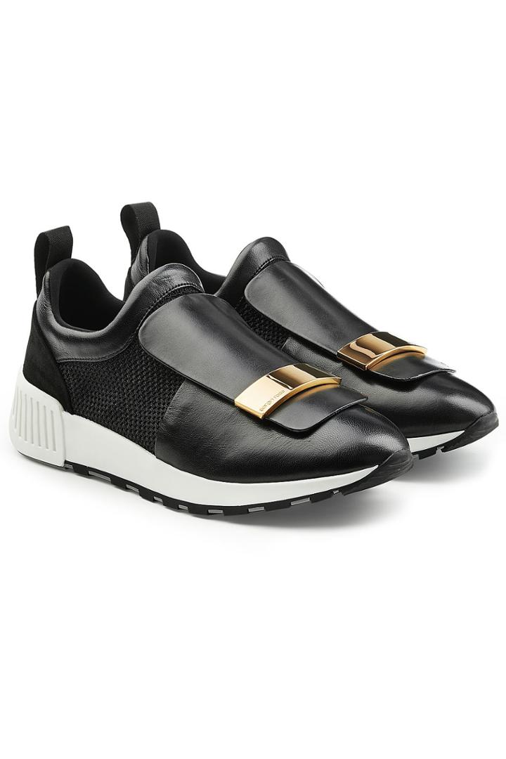 Sergio Rossi Sergio Rossi Leather Slip-on Sneakers