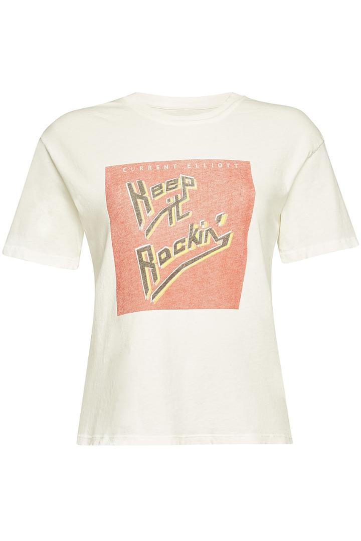 Current/elliott Current/elliott Keep It Rock Printed Cotton T-shirt