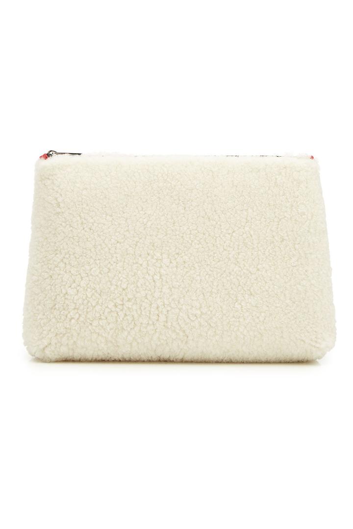 Alexander Mcqueen Alexander Mcqueen Medium Zip Pouch In Shearling