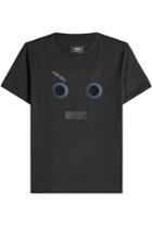 Fendi Fendi Face Embellished Cotton T-shirt