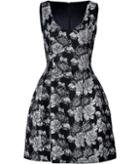 Prabal Gurung Floral Print Molded Seam Cocktail Dress