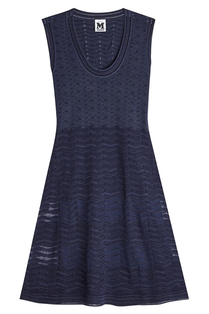 M Missoni M Missoni Knit Dress With Cotton - Blue