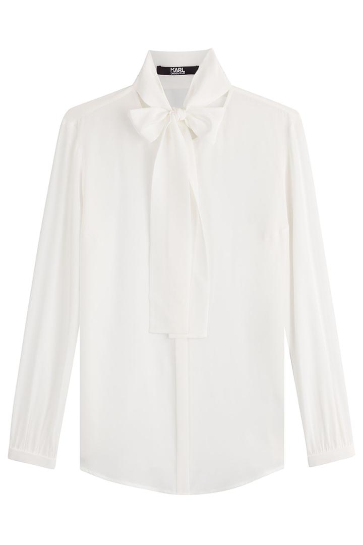 Karl Lagerfeld Karl Lagerfeld Silk Blouse - White