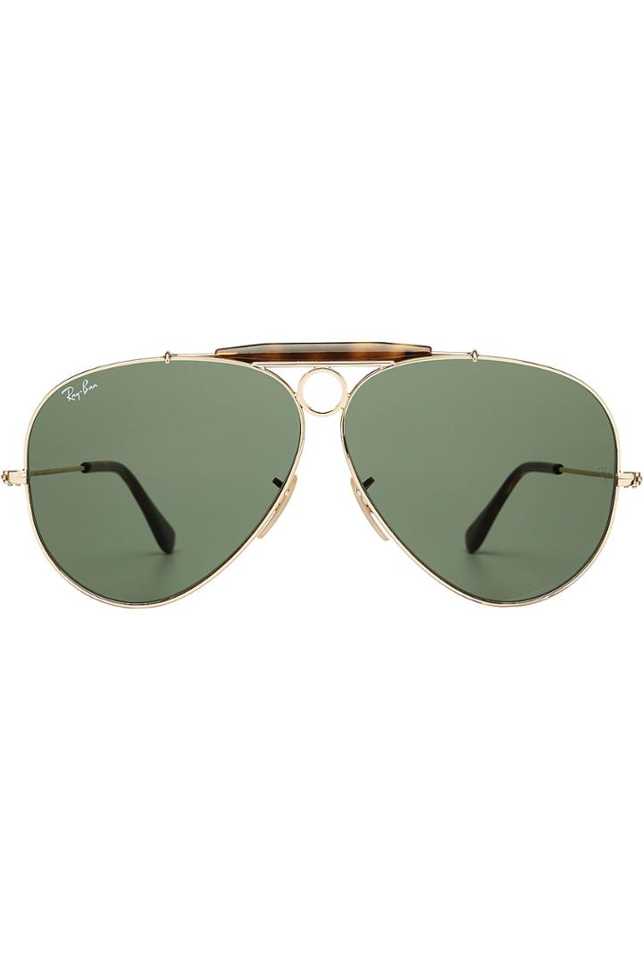 Ray-ban Ray-ban Shooter Metal Aviator Sunglasses - Grey