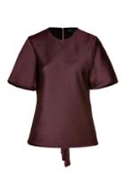 Alexander Wang Oxblood Bias Cut Top With Back Fringe