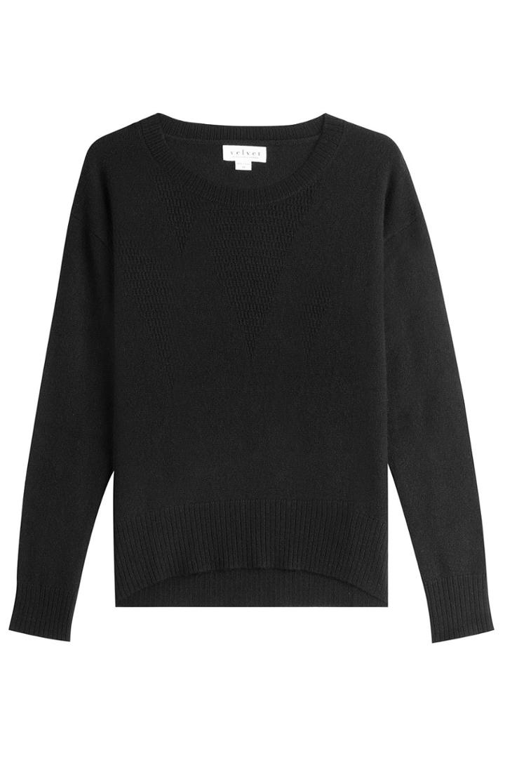 Velvet Velvet Cashmere Pullover With Waffle Detailing