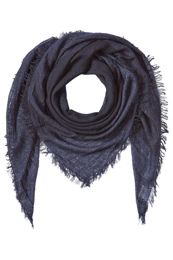 Faliero Sarti Faliero Sarti Scarf With Virgin Wool And Silk - Blue
