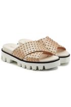 Red V Red (v) Embellished Leather Sandals