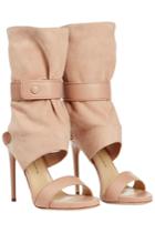 Paul Andrew Paul Andrew Leather And Suede Open-toe Boots