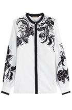 Roberto Cavalli Embroidered Cotton Blouse