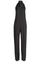 Agnona Agnona High Neck Silk Jumpsuit - Black