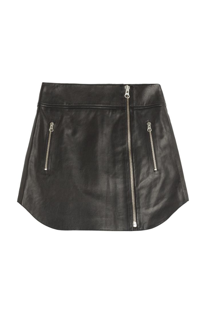 Mcq Alexander Mcqueen Mcq Alexander Mcqueen Leather Biker Skirt - Black