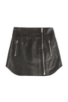 Mcq Alexander Mcqueen Mcq Alexander Mcqueen Leather Biker Skirt - Black