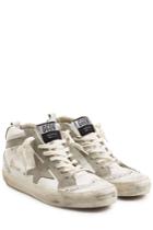 Golden Goose Golden Goose Leather And Suede Mid Star Sneakers