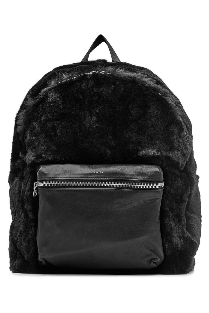 Amiri Amiri Fur Backpack With Leather