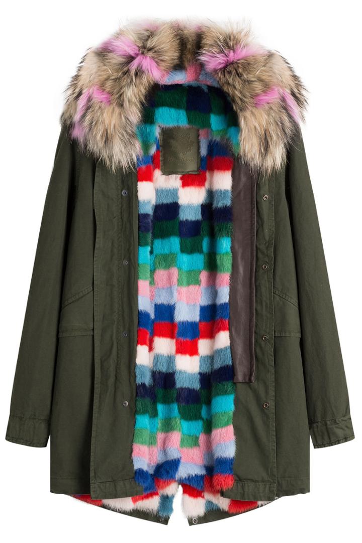 Mr & Mrs Italy Mr & Mrs Italy Cotton Parka With Raccoon And Mink Fur