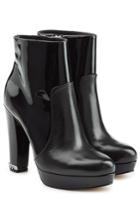Michael Michael Kors Michael Michael Kors Patent Leather Panel Platform Ankle Boots With Chain Heel
