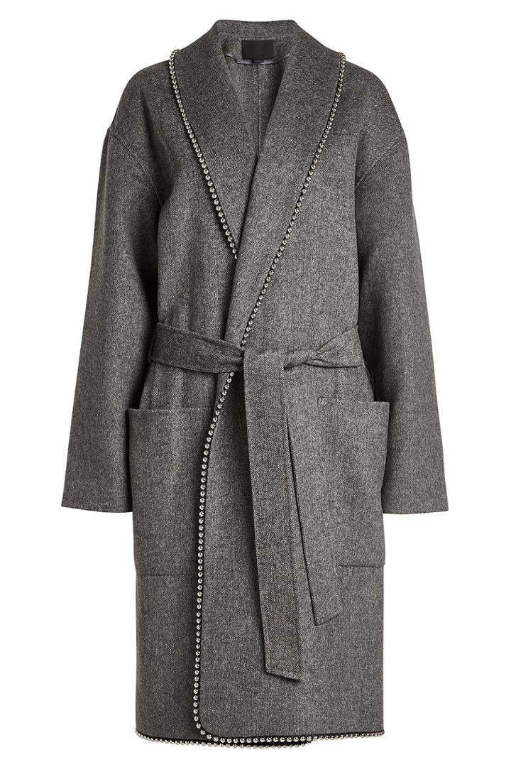 Alexander Wang Alexander Wang Coat With Wool And Bead Embellishment