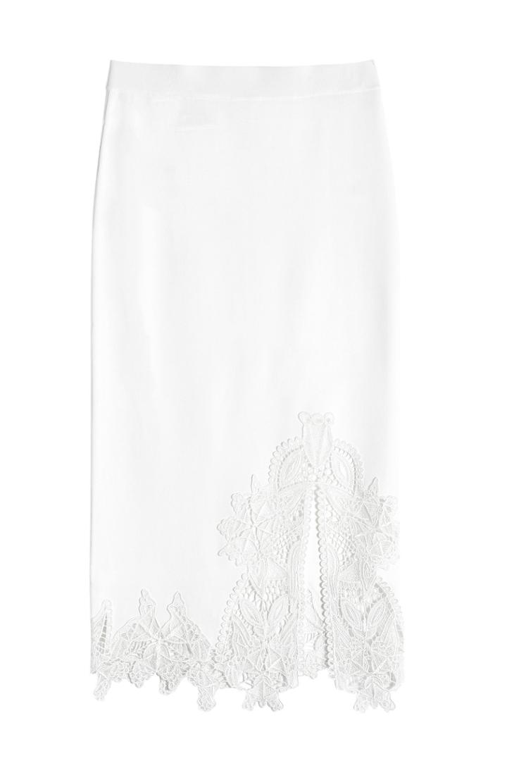 Jonathan Simkhai Jonathan Simkhai Knit Pencil Skirt With Lace