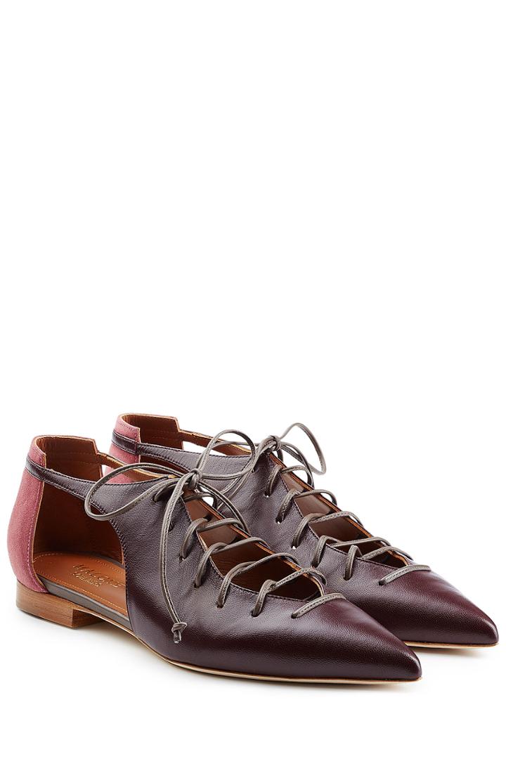 Malone Souliers Malone Souliers Montana Leather Ballerinas - Red