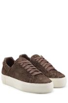 Helmut Lang Helmut Lang Textural Brushed Leather Platform Sneakers - Green