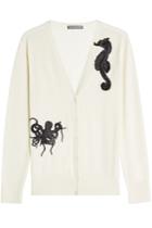Alexander Mcqueen Alexander Mcqueen Embellished Cashmere And Silk Cardigan