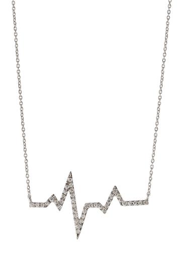 Diane Kordas Diane Kordas Heartbeat 18kt White Gold Necklace With White Diamonds